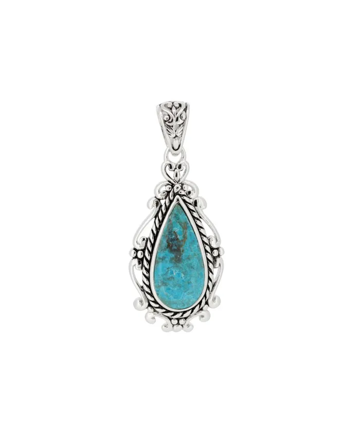 Buddha Groove Necklaces Sterling Silver Chrysocolla Pendant