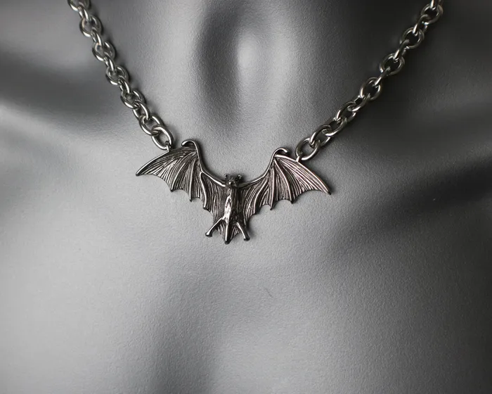 Captive Collars Necklaces Sub Collar Bat Eternity Necklace