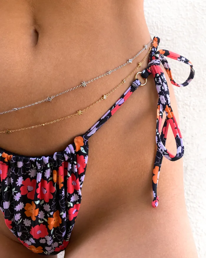 Daisy Charm Belly Chain Gold Luv Aj Charm Necklaces Daisy Charm Belly Chain Gold Luv Aj Charm Necklaces