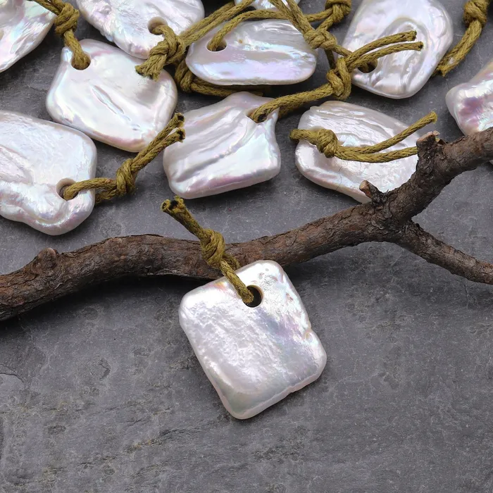 Drilled Genuine Natural Freshwater Freeform Square Rectangle Coin Pearl Pendant A2 Intrinsic Trading Necklaces Drilled Genuine Natural Freshwater Freeform Square Rectangle Coin Pearl Pendant A2 Intrinsic Trading Necklaces