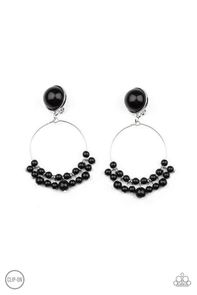 Earrings All Eyes On U Jewelry Paparazzi Accessories Cabaret Charm Black Paparazzi Earrings