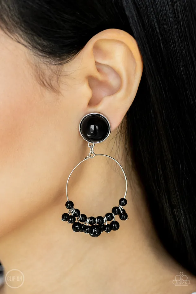 Earrings All Eyes On U Jewelry Paparazzi Accessories Cabaret Charm Black Paparazzi Earrings