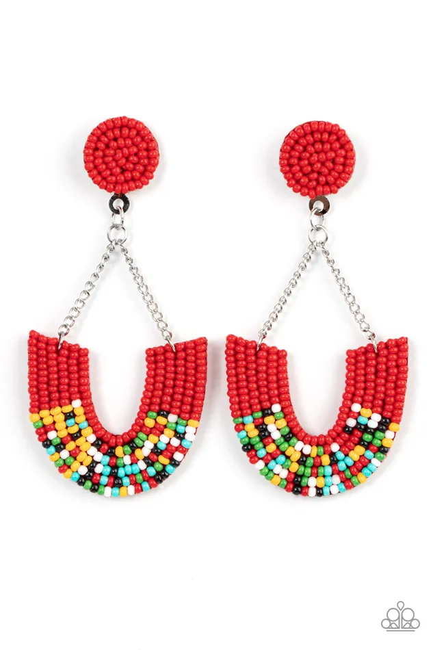 Earrings Make it RAINBOW Red Paparazzi Earrings All Eyes On U Jewelry Paparazzi Accessories Earrings Make it RAINBOW Red Paparazzi Earrings All Eyes On U Jewelry Paparazzi Accessories