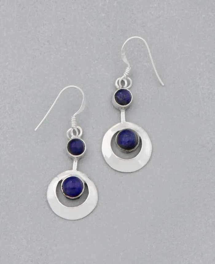 Earrings Modern Abstract Lapis Lazuli Gemstone Earrings Buddha Groove