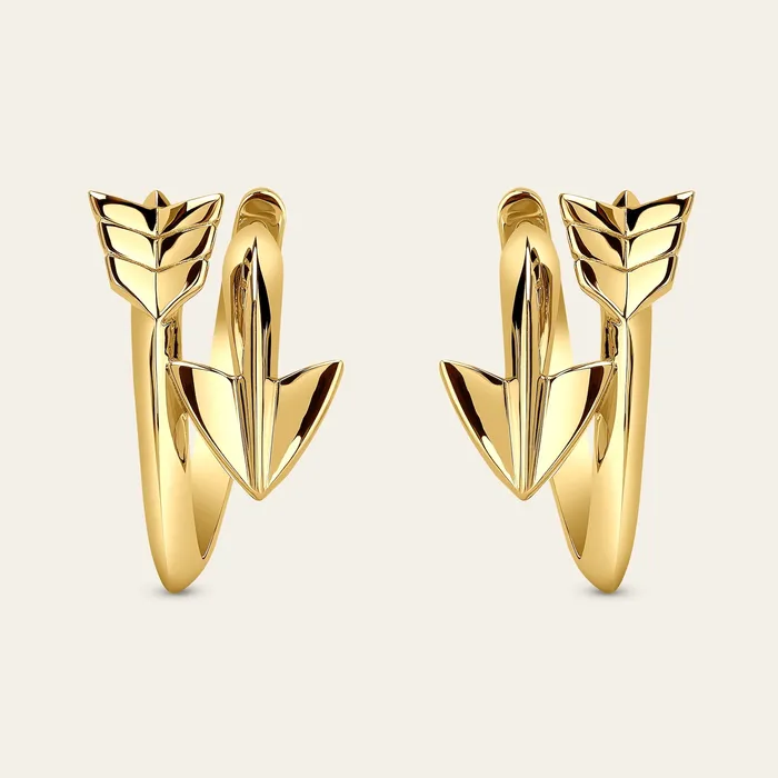 Earrings Super Arrow Earrings Hand crafted in 18k yellow gold