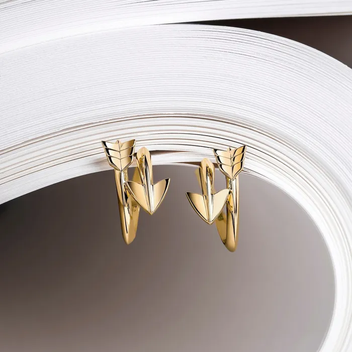 Earrings Super Arrow Earrings Hand crafted in 18k yellow gold