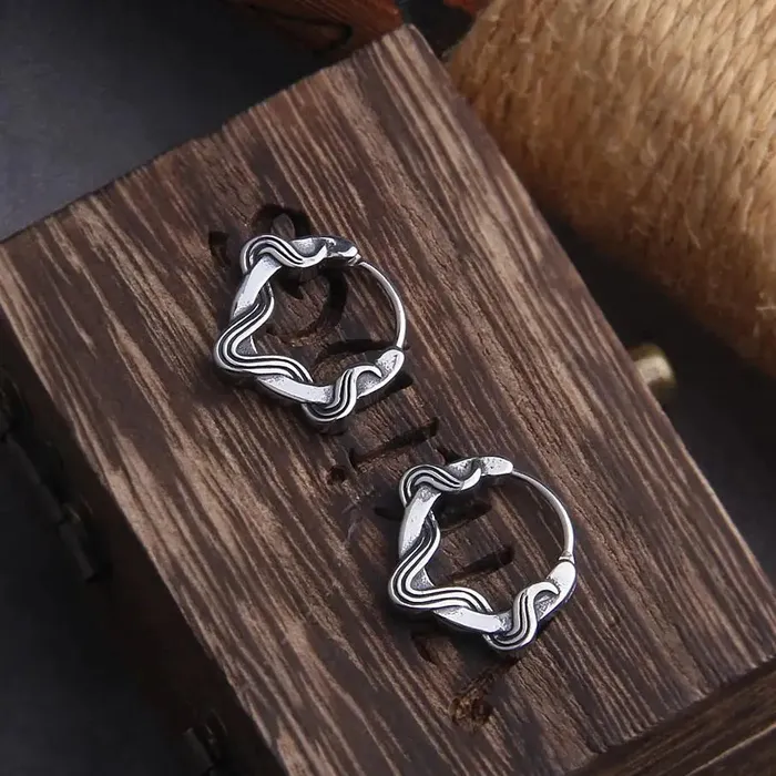Earrings Viking Trinkets Weaves Of Sif Stainless Steel Earrings Earrings Viking Trinkets Weaves Of Sif Stainless Steel Earrings