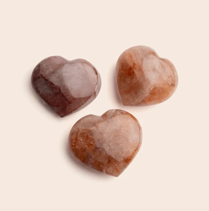 Gemlet Necklaces Heart Palm Stone