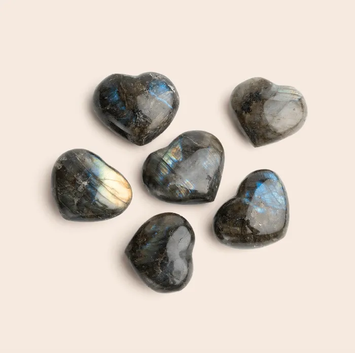 Gemlet Necklaces Heart Palm Stone