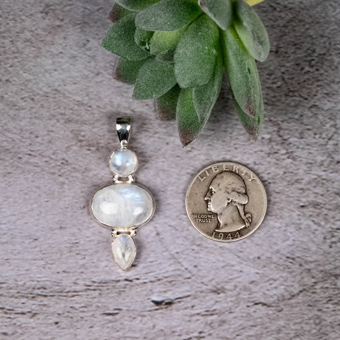InnerVision Crystals Moonstone Pendant 662 g 45x19mm 925 Silver Necklaces
