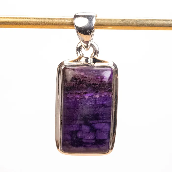 InnerVision Crystals Necklaces Sugilite Pendant 532 g 31x13mm 925 Silver