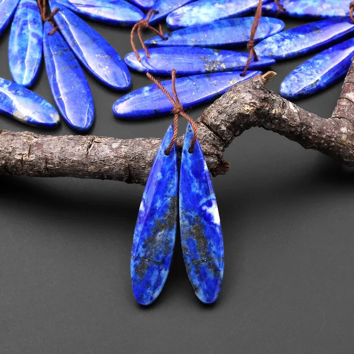 Intrinsic Trading Earrings AAA Natural Blue Lapis Earring Teardrop Matched Gemstone Beads Pair A2 Intrinsic Trading Earrings AAA Natural Blue Lapis Earring Teardrop Matched Gemstone Beads Pair A2