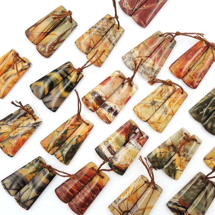 Intrinsic Trading Earrings Natural Red Creek Jasper Trapezoid Earring Pair Drilled Matched Gemstone Bead Pair Aka Multicolor Picasso Jasper Intrinsic Trading Earrings Natural Red Creek Jasper Trapezoid Earring Pair Drilled Matched Gemstone Bead Pair Aka Multicolor Picasso Jasper