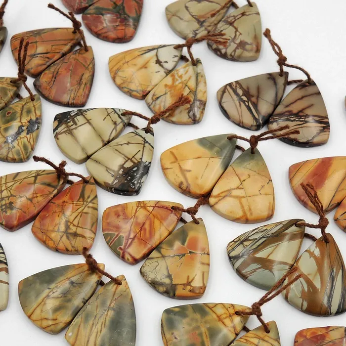 Intrinsic Trading Earrings Natural Red Creek Jasper Triangle Earring Pair Cabochon Cab Drilled Matched Gemstone Bead Pair Aka Multicolor Picasso Jasper Intrinsic Trading Earrings Natural Red Creek Jasper Triangle Earring Pair Cabochon Cab Drilled Matched Gemstone Bead Pair Aka Multicolor Picasso Jasper