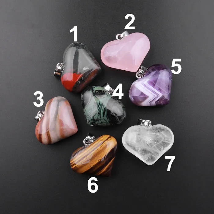 Intrinsic Trading Necklaces Natural Gemstone Heart Pendant Choose from Rose Quartz Bloodstone Amethyst Rock Quartz Tiger Eye Kambaba Jasper Landscape Ocean Jasper Intrinsic Trading Necklaces Natural Gemstone Heart Pendant Choose from Rose Quartz Bloodstone Amethyst Rock Quartz Tiger Eye Kambaba Jasper Landscape Ocean Jasper