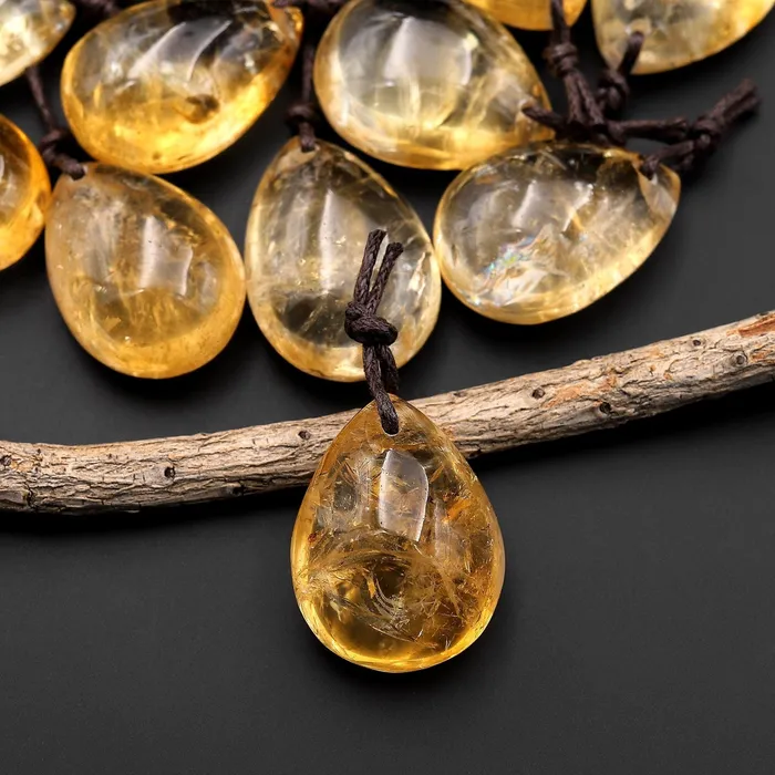 Intrinsic Trading Necklaces Natural Golden Citrine Teardrop Pendant Bead Drilled Gemstone Focal Bead A3 Intrinsic Trading Necklaces Natural Golden Citrine Teardrop Pendant Bead Drilled Gemstone Focal Bead A3