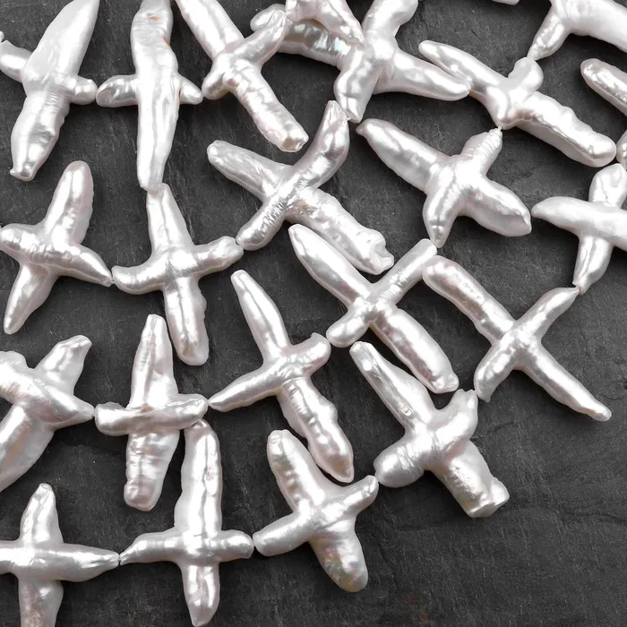 Intrinsic Trading Necklaces Natural White Cross Pearl Genuine Real Freshwater Pearl Fancy Shape Beads 16 Strand Intrinsic Trading Necklaces Natural White Cross Pearl Genuine Real Freshwater Pearl Fancy Shape Beads 16 Strand