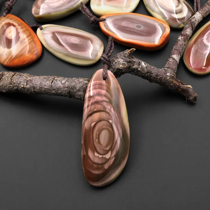 Intrinsic Trading Necklaces Rare Natural Mexican Imperial Jasper Freeform Pendant A6 Intrinsic Trading Necklaces Rare Natural Mexican Imperial Jasper Freeform Pendant A6