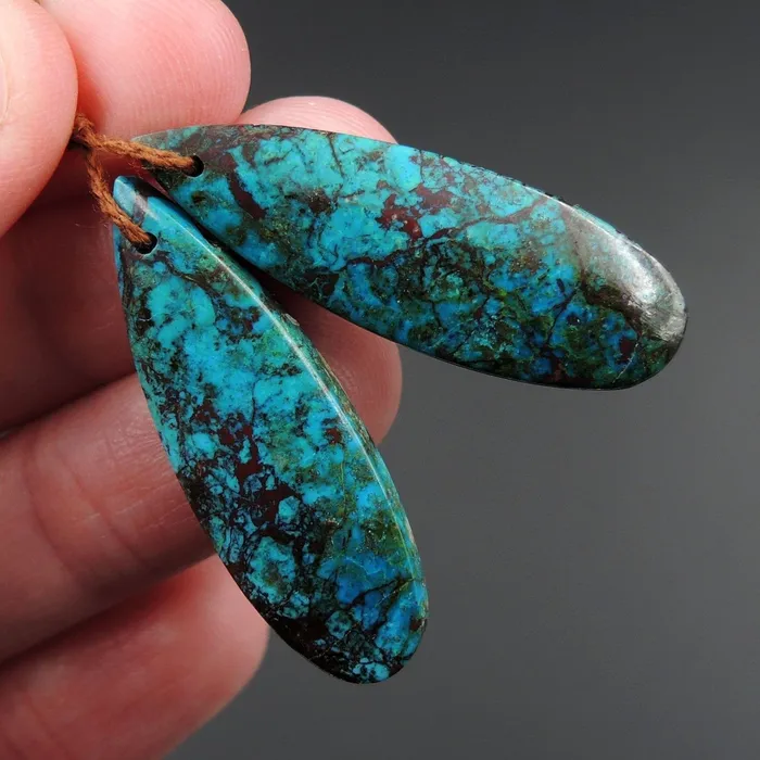 Intrinsic Trading Parrot Wing Chrysocolla Earring Pair Drilled Teardrop Natural Stone Earring Pair E2569 Earrings Intrinsic Trading Parrot Wing Chrysocolla Earring Pair Drilled Teardrop Natural Stone Earring Pair E2569 Earrings