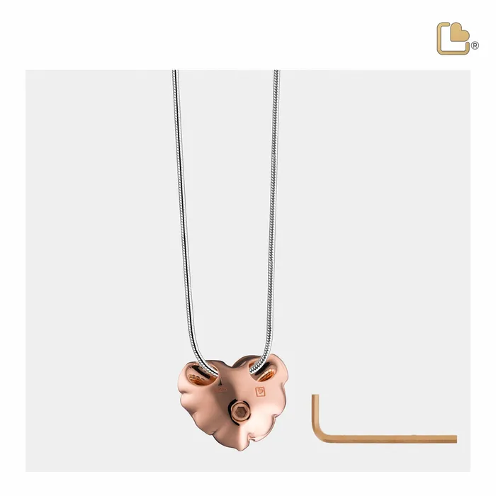 LoveUrns Treasure LoveRose Rose Gold Vermeil Sterling Silver Cremation Pendant Necklaces LoveUrns Treasure LoveRose Rose Gold Vermeil Sterling Silver Cremation Pendant Necklaces