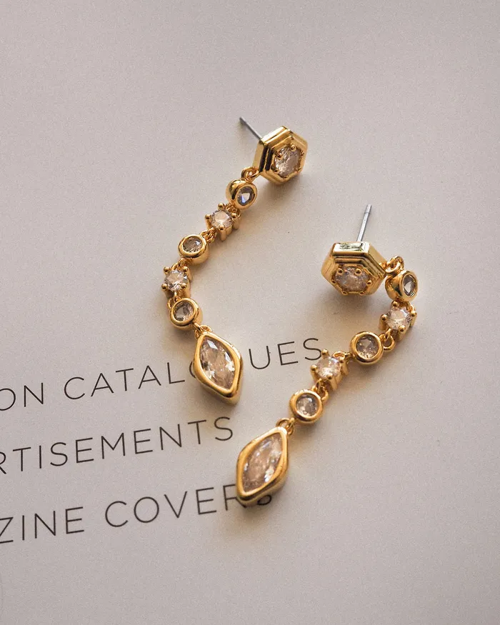 Luv Aj Earrings Stellar Bezel Drop Studs Silver Luv Aj Earrings Stellar Bezel Drop Studs Silver