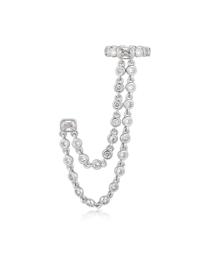 Luv Aj Earrings The Chloe Chain Ear Cuff Set Luv Aj Earrings The Chloe Chain Ear Cuff Set