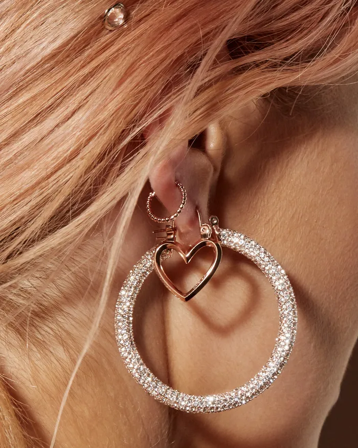 Luv Aj PreStyled Sets Mini Heartbreaker Hoops Rose Gold
