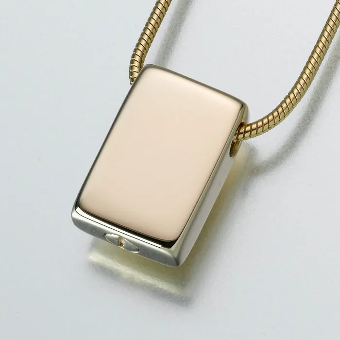 Madelyn PreStyled Sets Gold Vermeil Slide Rectangle Pendant Cremation Jewelry Madelyn PreStyled Sets Gold Vermeil Slide Rectangle Pendant Cremation Jewelry