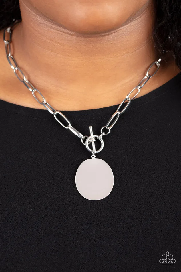 Necklaces All Eyes On U Jewelry Paparazzi Accessories Tag Out Silver Paparazzi Necklace
