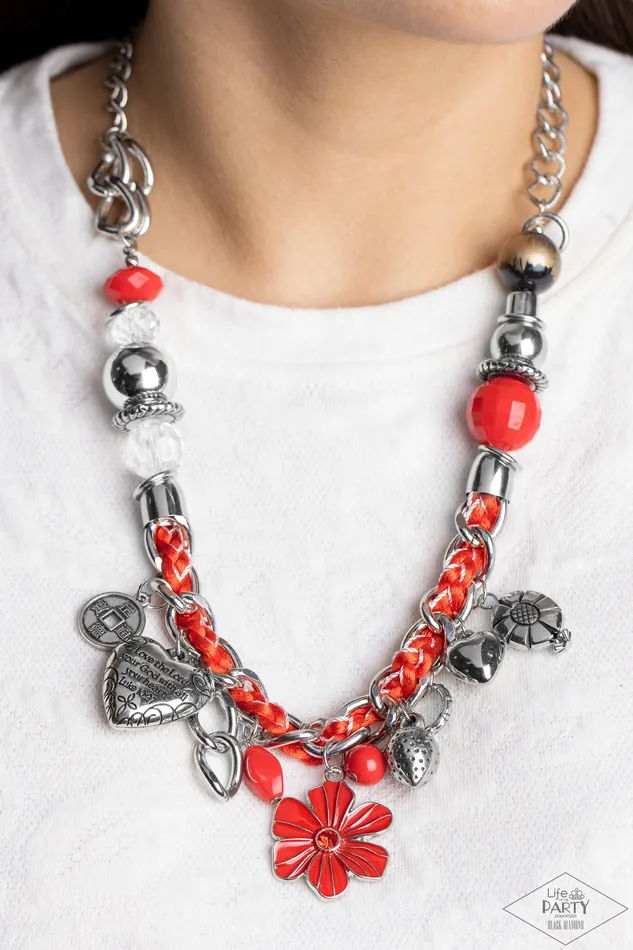Necklaces Charmed I Am Sure Red Paparazzi Necklace All Eyes On U Jewelry Paparazzi Accessories