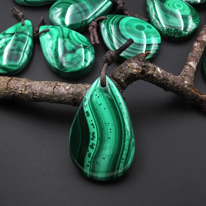 Necklaces Intrinsic Trading AAA Natural Malachite Teardrop Pendant Drilled Gemstone Focal A11 Necklaces Intrinsic Trading AAA Natural Malachite Teardrop Pendant Drilled Gemstone Focal A11