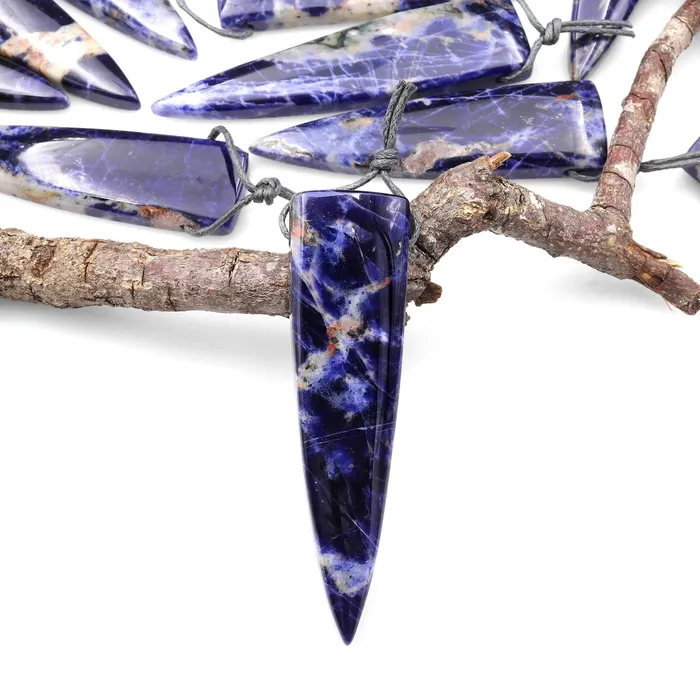 Necklaces Intrinsic Trading Rare Natural Orange Sodalite Pendant Long Triangle Dagger Side Drilled Focal Bead A1 Necklaces Intrinsic Trading Rare Natural Orange Sodalite Pendant Long Triangle Dagger Side Drilled Focal Bead A1