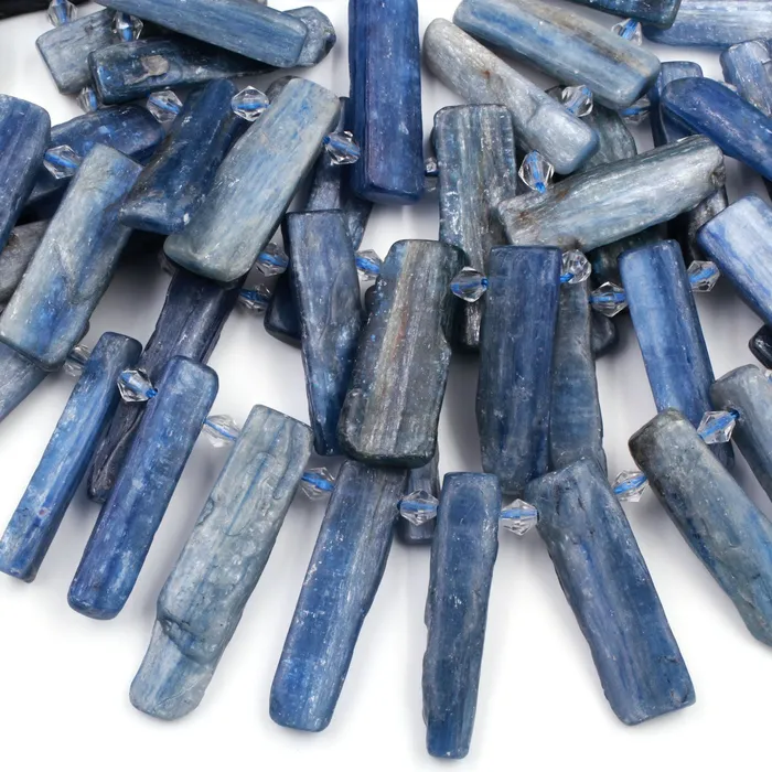 Necklaces Intrinsic Trading Side Drilled Raw Natural Blue Kyanite Long Rectangle Bead Focal Pendant Freeform Irregular Long Spike Gemstone Beads Rough Cut 16 Strand Necklaces Intrinsic Trading Side Drilled Raw Natural Blue Kyanite Long Rectangle Bead Focal Pendant Freeform Irregular Long Spike Gemstone Beads Rough Cut 16 Strand