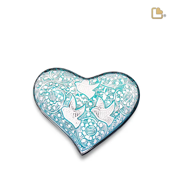 Necklaces LoveUrns Heart Soaring Doves Cremation Urn