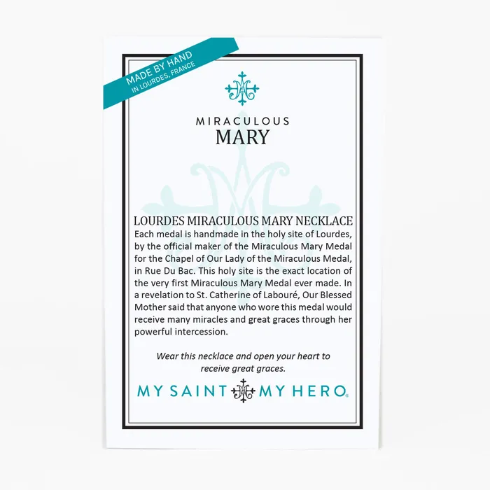 Necklaces My Saint My Hero Lourdes Miraculous Mary Necklace