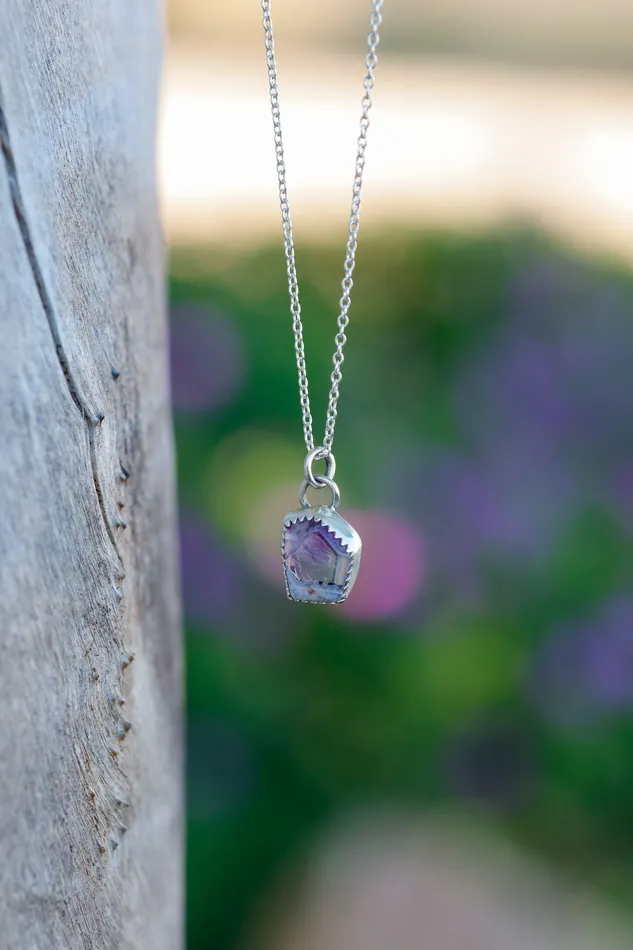 Necklaces Small N Simple Jewelry Geometric Amethyst Necklace Necklaces Small N Simple Jewelry Geometric Amethyst Necklace