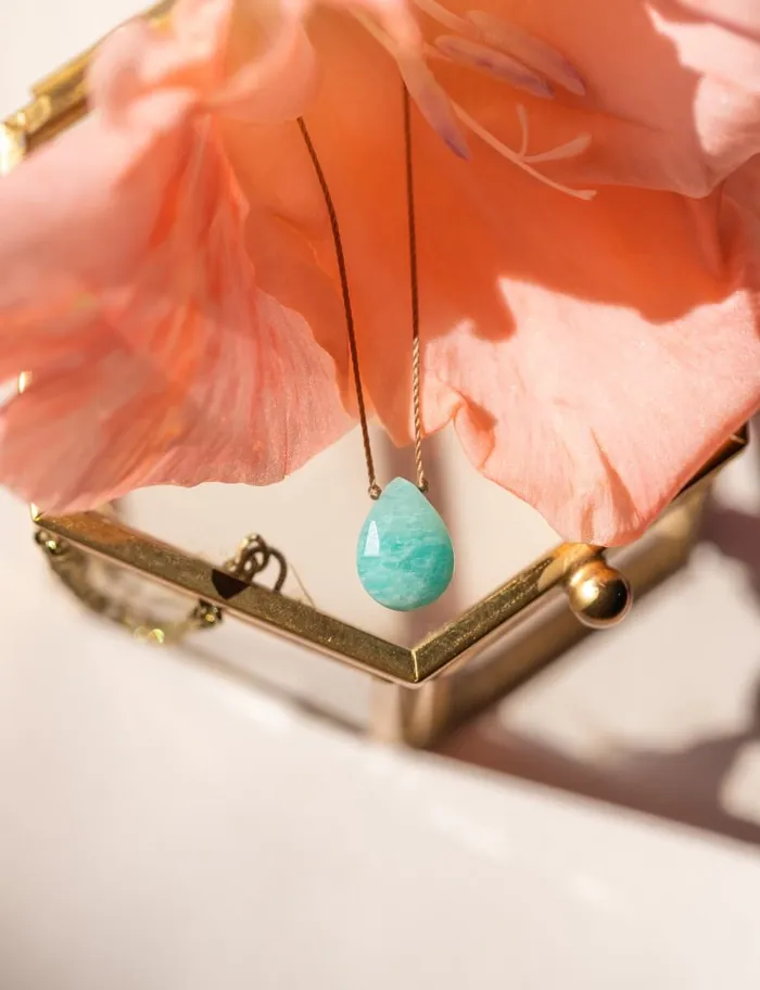 Necklaces SoulKu Amazonite Luxe Necklace For You Are Brave