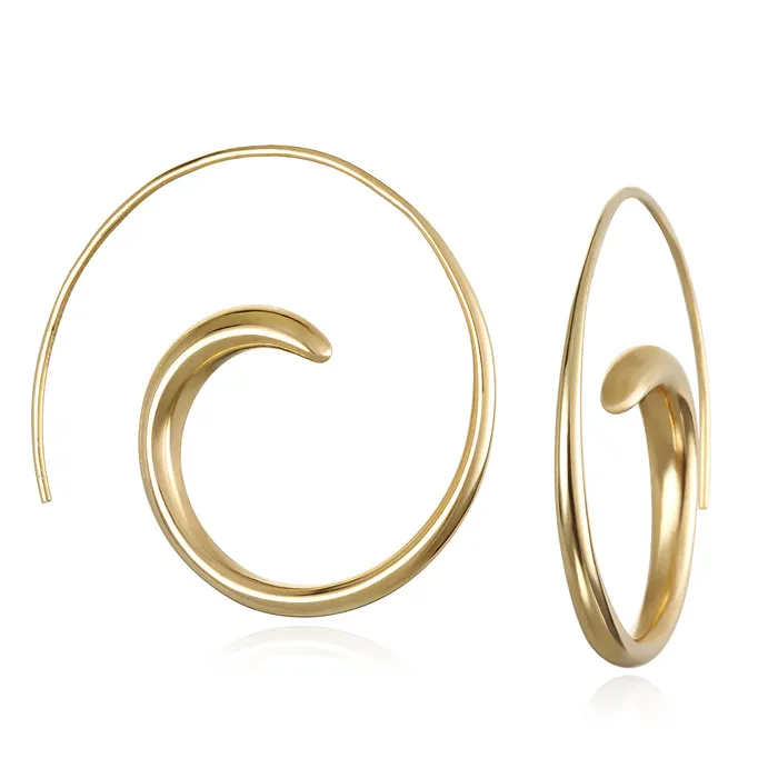 Swirl Hoops 14k Gold Q Evon PreStyled Sets